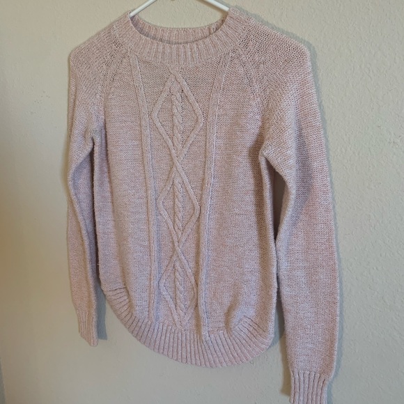 Light pink soft knit pullover sweater - Picture 2 of 4